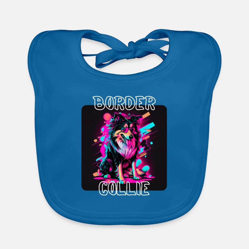Style graffiti - Cooler Border Collie 4 Bavoir bio Bébé
