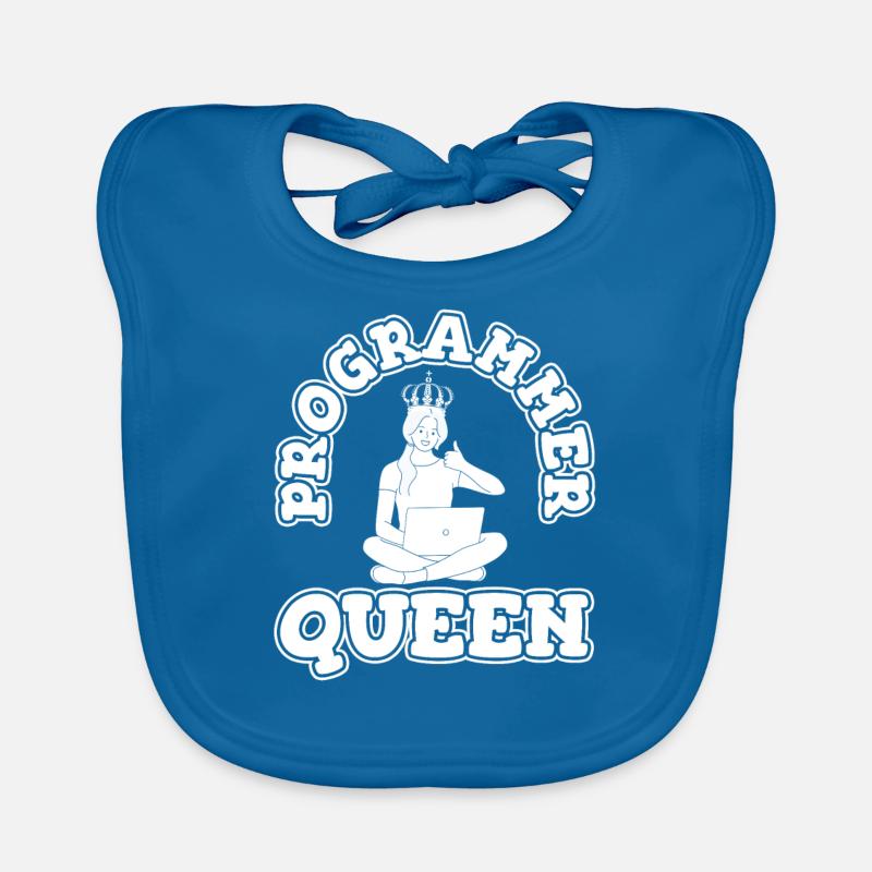 Développeur Coder Programmeur Queen Bavoir bio Bébé