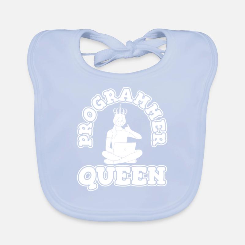 Développeur Coder Programmeur Queen Bavoir bio Bébé