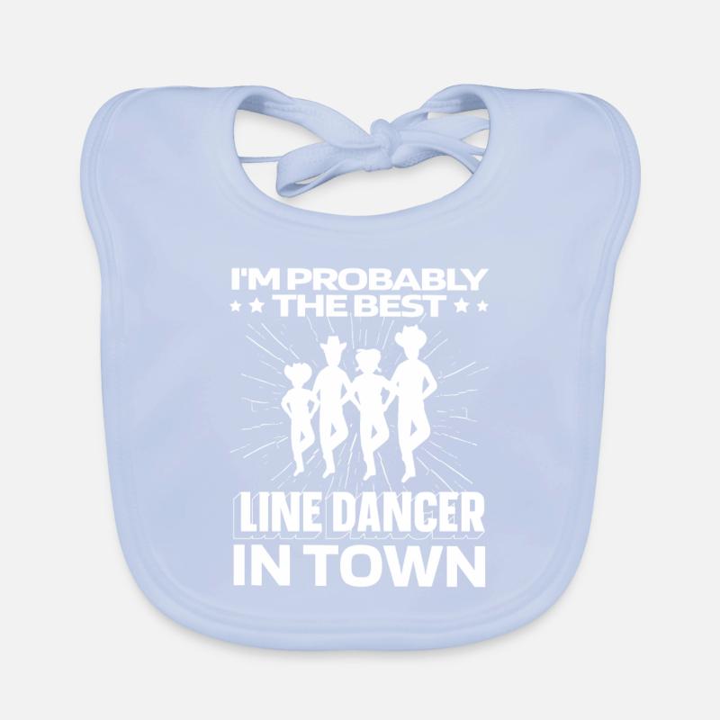 Line Dance Funny Organic Baby Bibs