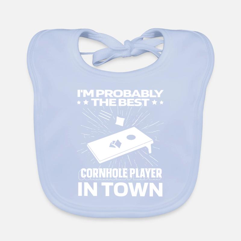 Cornhole Blind Hole Game Funny Organic Baby Bibs