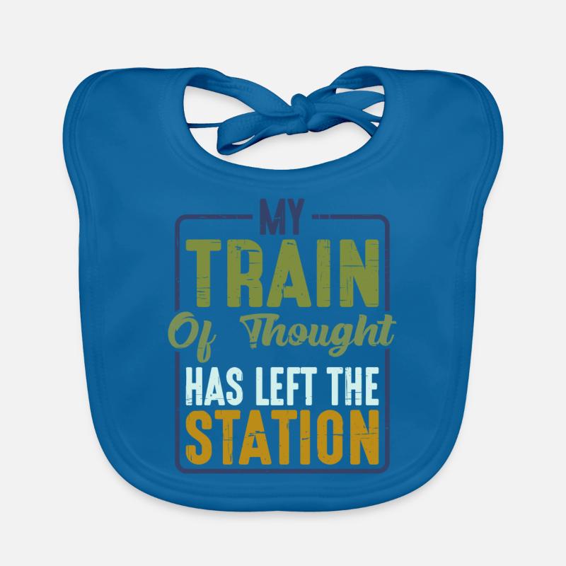 Mon train de pensée a quitté la gare 2 Bavoir bio Bébé