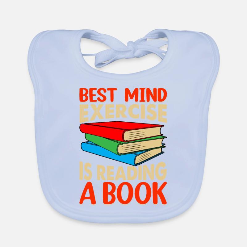 The best mental exercise is reading a book Organic Baby Bibs