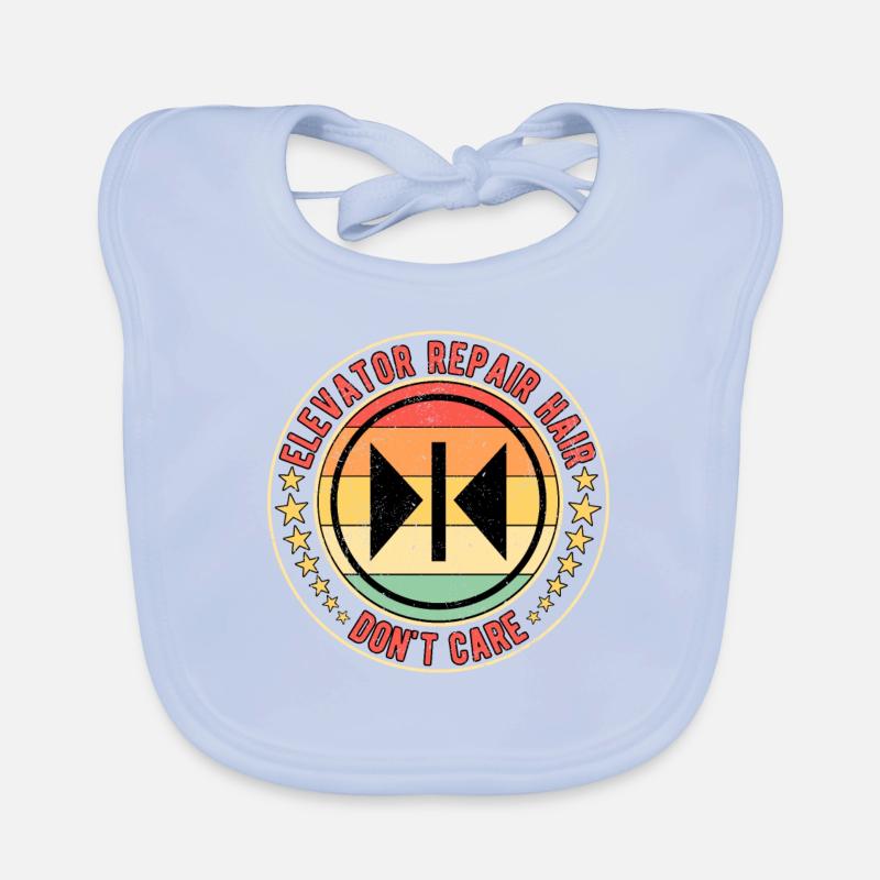 Elevator Mechanic Elevator Fitter Elevator Hair Organic Baby Bibs