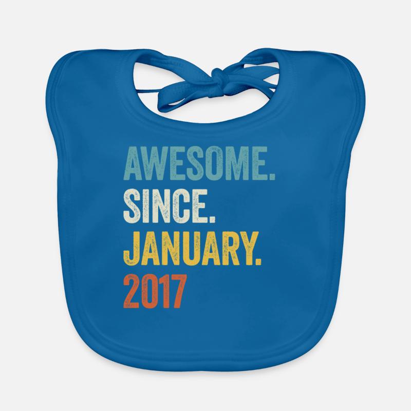 Awesome Since January 2017 6. Geburtstag Baby Bio-Lätzchen