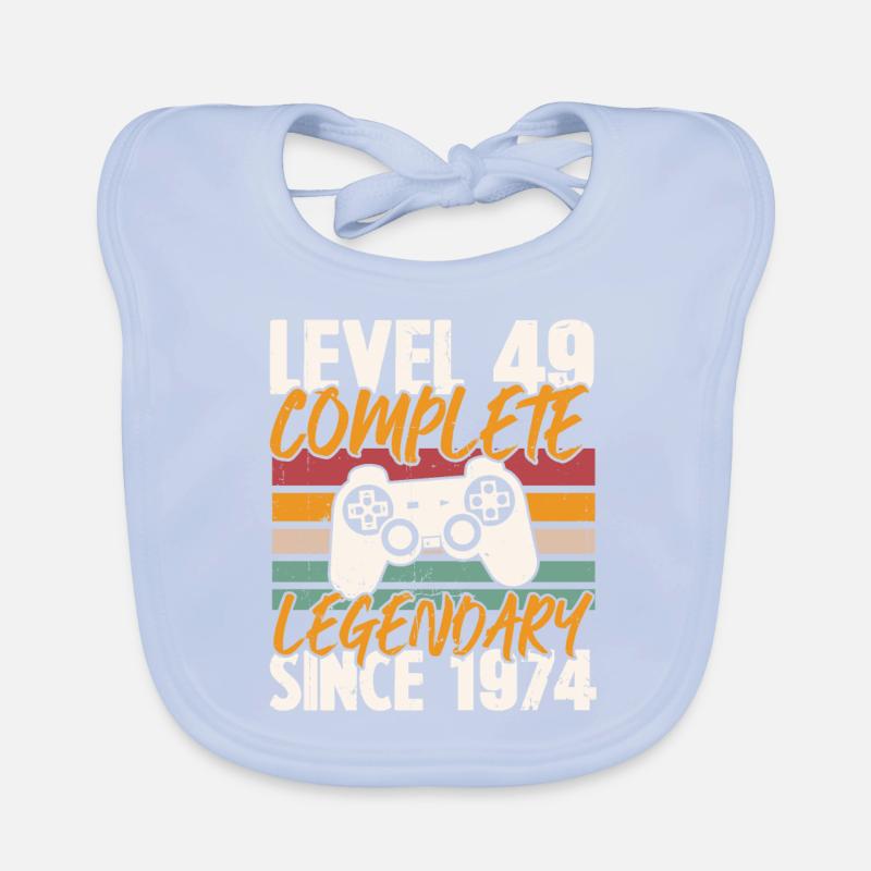 Birthday Present, Level 49 Complete 1974 Organic Baby Bibs