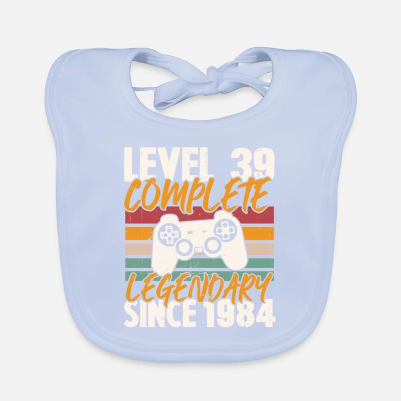 Birthday Present, Level 39 Complete 1984 Organic Baby Bibs