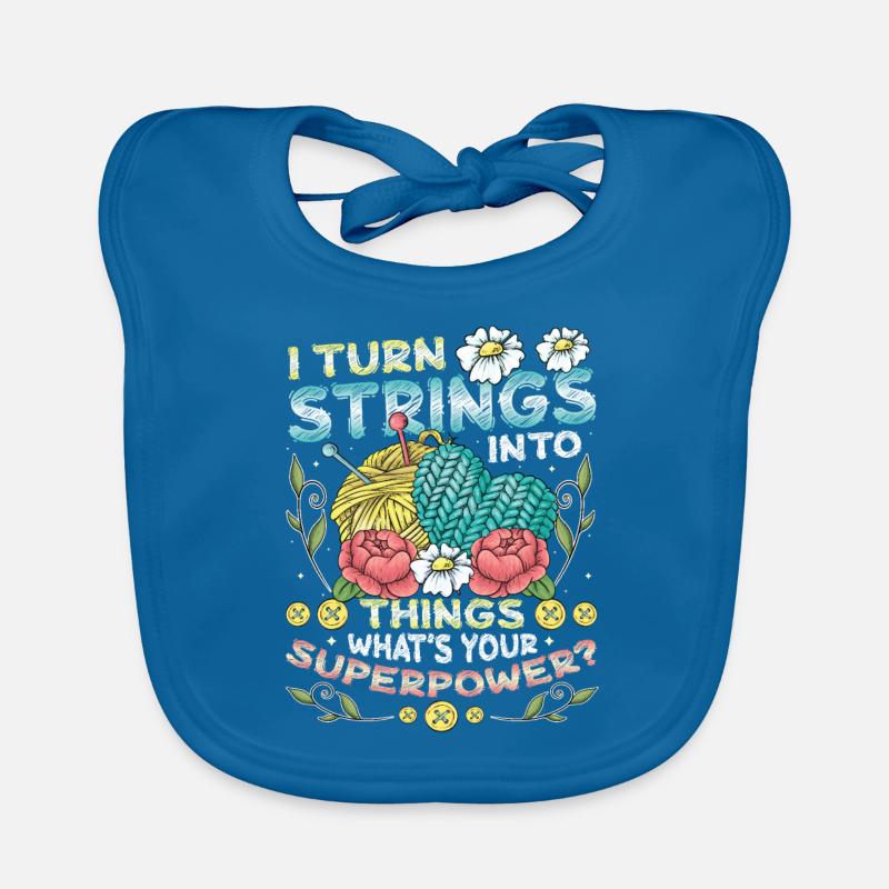 Strings into Things, tricot et crochet Bavoir bio Bébé