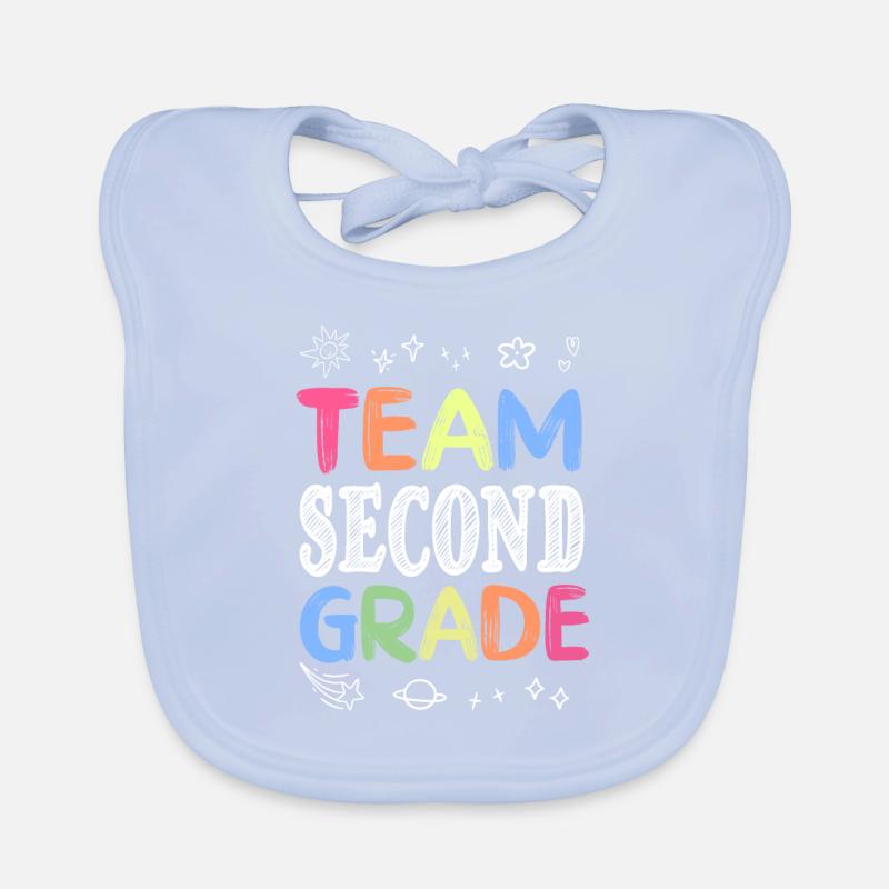 Team Second Grade Back to School Teaching Student Baby Bio-Lätzchen