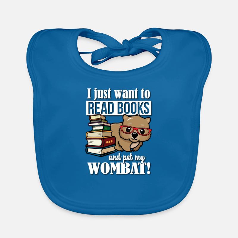 Wombat - Bavoir bio Bébé - bleu paon