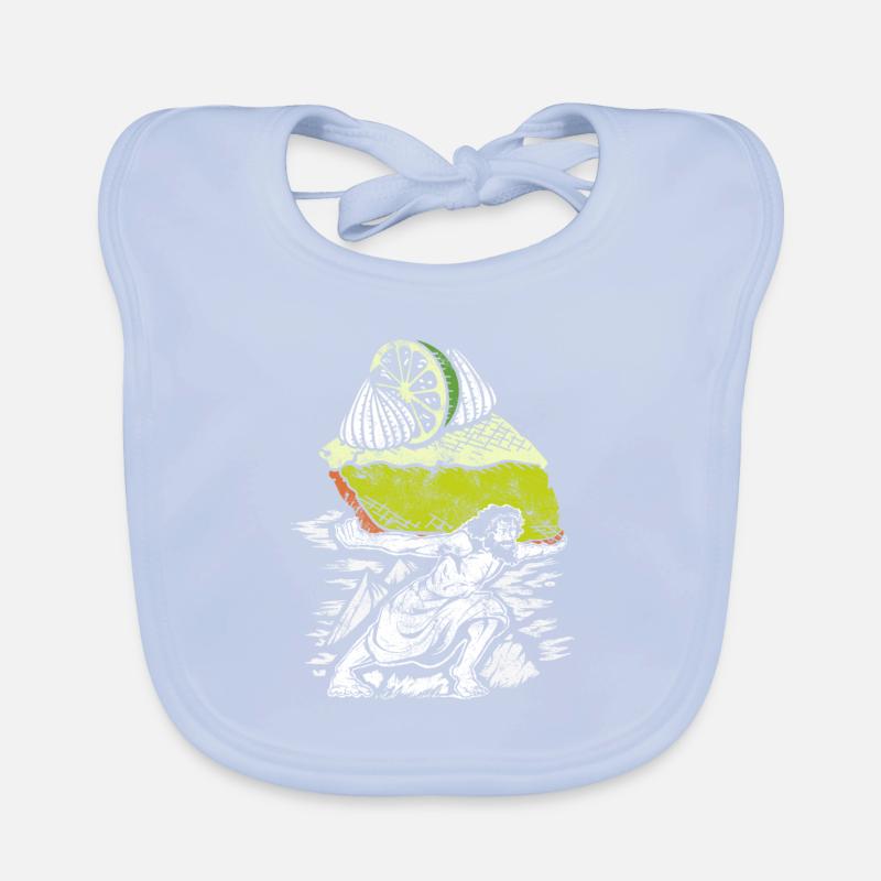 Funny Lemon Cake Design Organic Baby Bibs