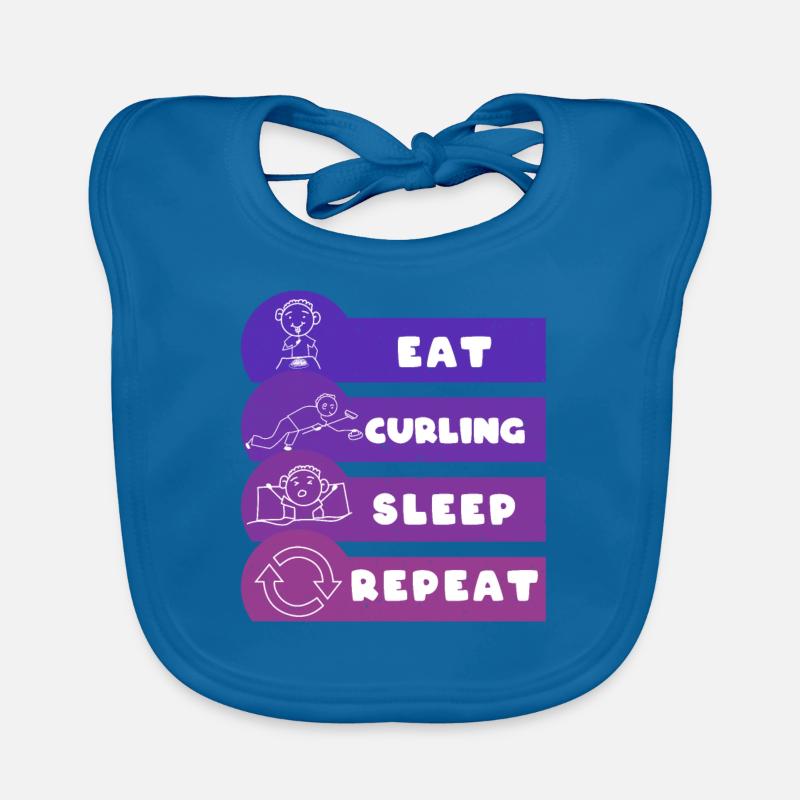 Manger Curling Sommeil Répéter Bavoir bio Bébé