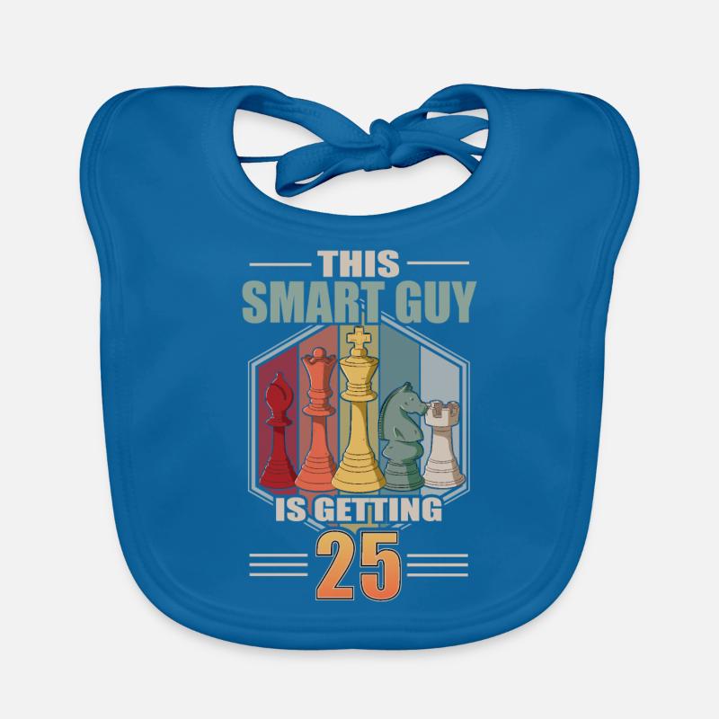 Smart Guy Is Getting 25 Retro Schach 25 Geburtstag Baby Bio-Lätzchen