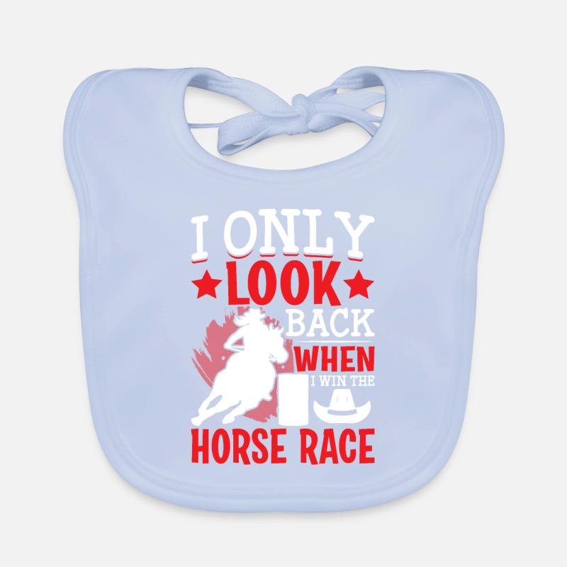 I only look back when - Barrel Equestrians Organic Baby Bibs