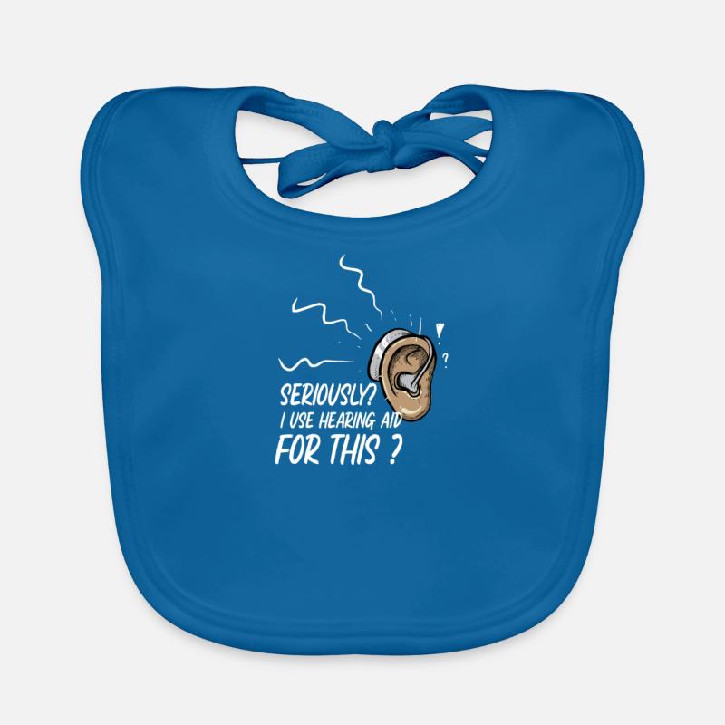 Deaf Hearing Impaired Hearing aid Sign Language Organic Baby Bibs