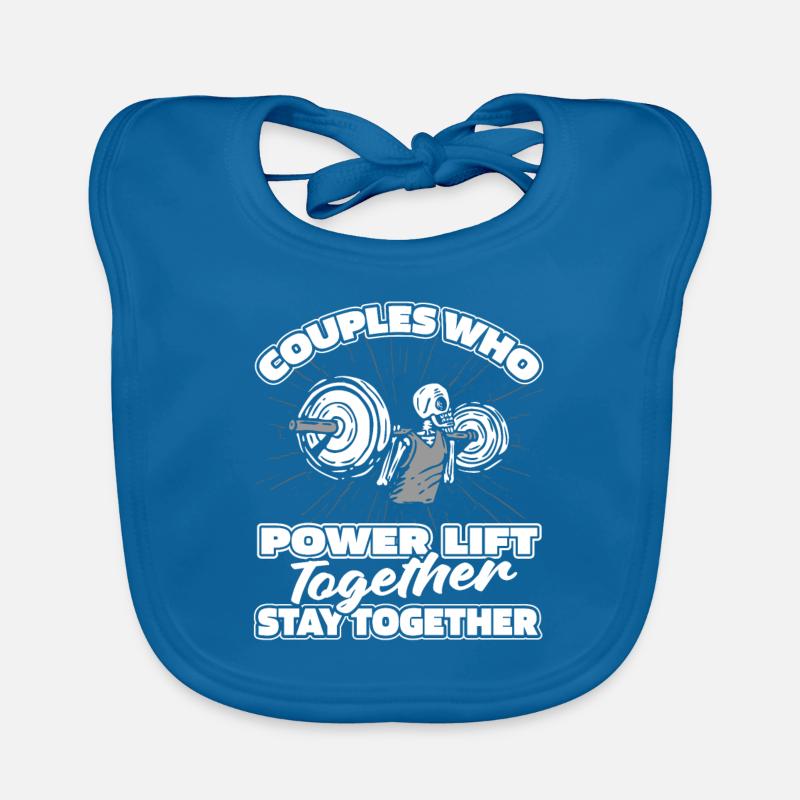 Powerlifting Powerlifter Pair Organic Baby Bibs