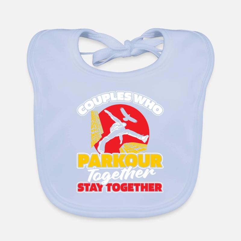 Parkour Paar Baby Bio-Lätzchen