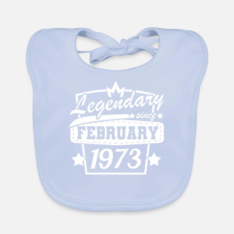 Février 1973 Rétro Anniversaire Bavoir bio Bébé