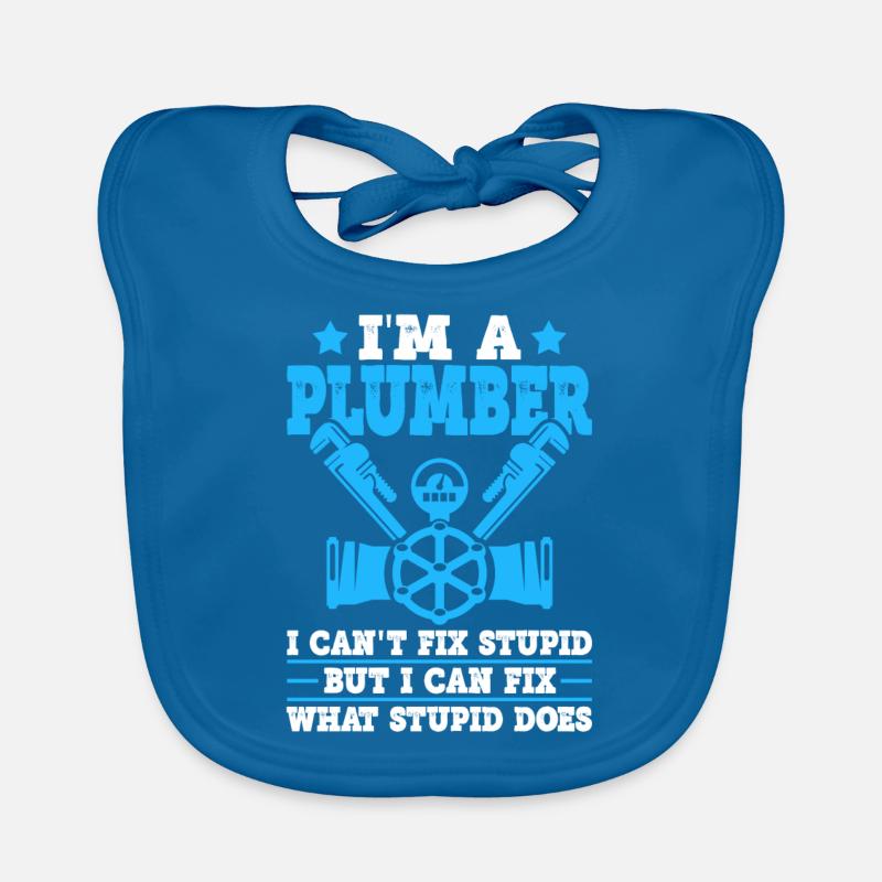 Lustiger Klempner Pipefitter Pipes Pipefitting Baby Bio-Lätzchen