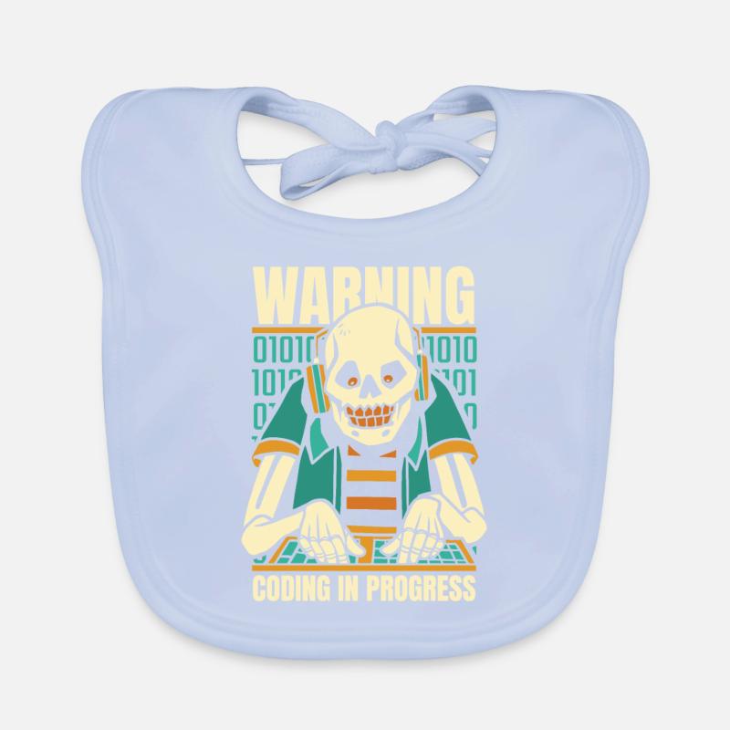 Développeur Coder Programmeur Squelette Bavoir bio Bébé