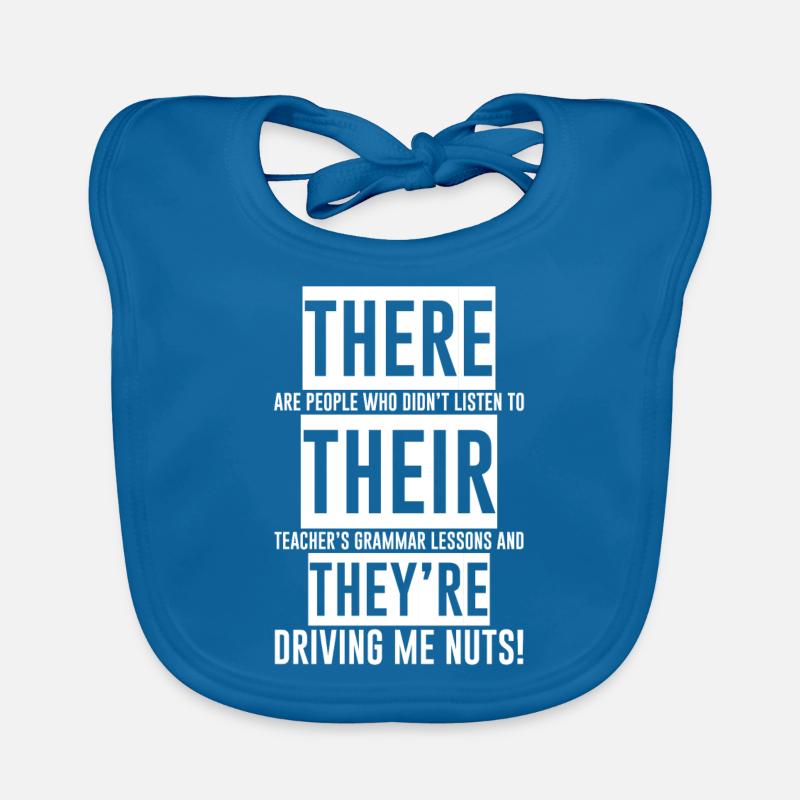 There Their They're Organic Baby Bibs