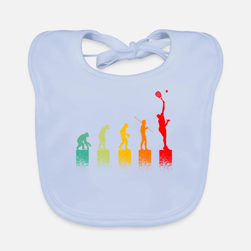 Evolution Tennisman idee leidenschaftliches Geschenk von Tenni Baby Bio-Lätzchen