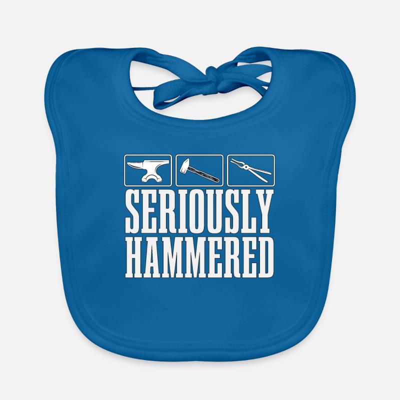 Forging Seriously Hammered Iron Worker Blacksmiths Organic Baby Bibs