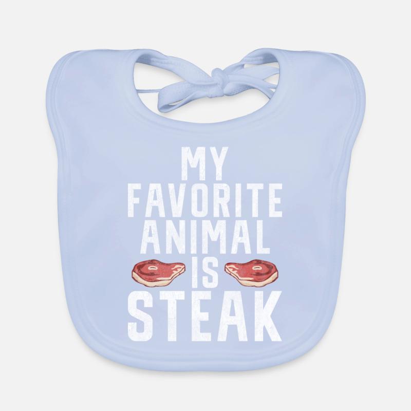 Steak Lover Steak Geschenk Baby Bio-Lätzchen
