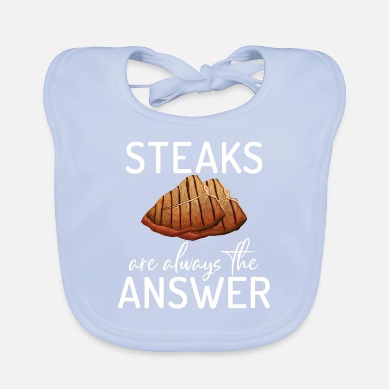 Steak Lover Steak Gift Organic Baby Bibs