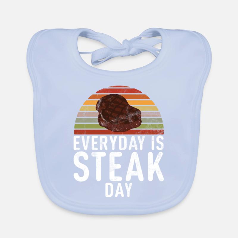 Steak Lover Steak Gift Organic Baby Bibs