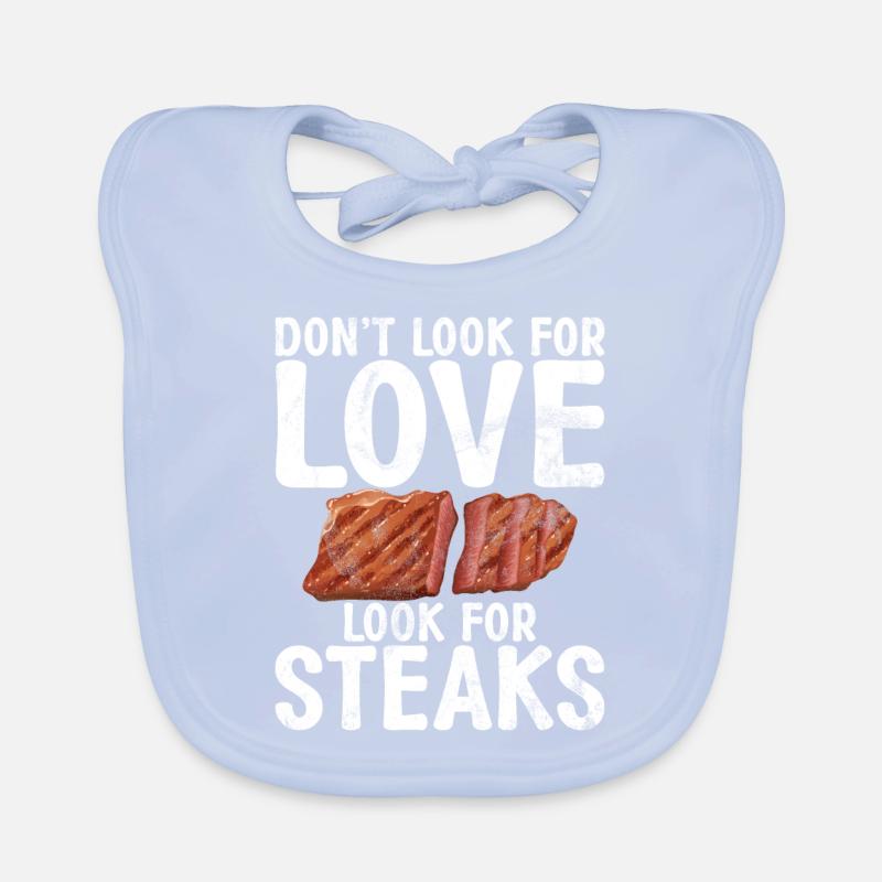 Steak Lover Steak Gift Organic Baby Bibs