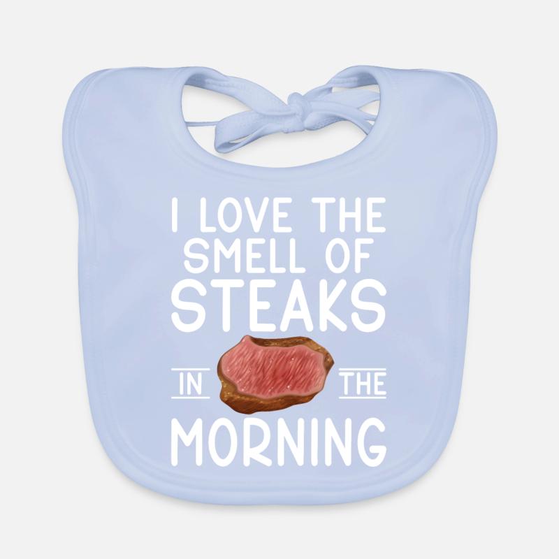 Steak Lover Steak Geschenk Baby Bio-Lätzchen