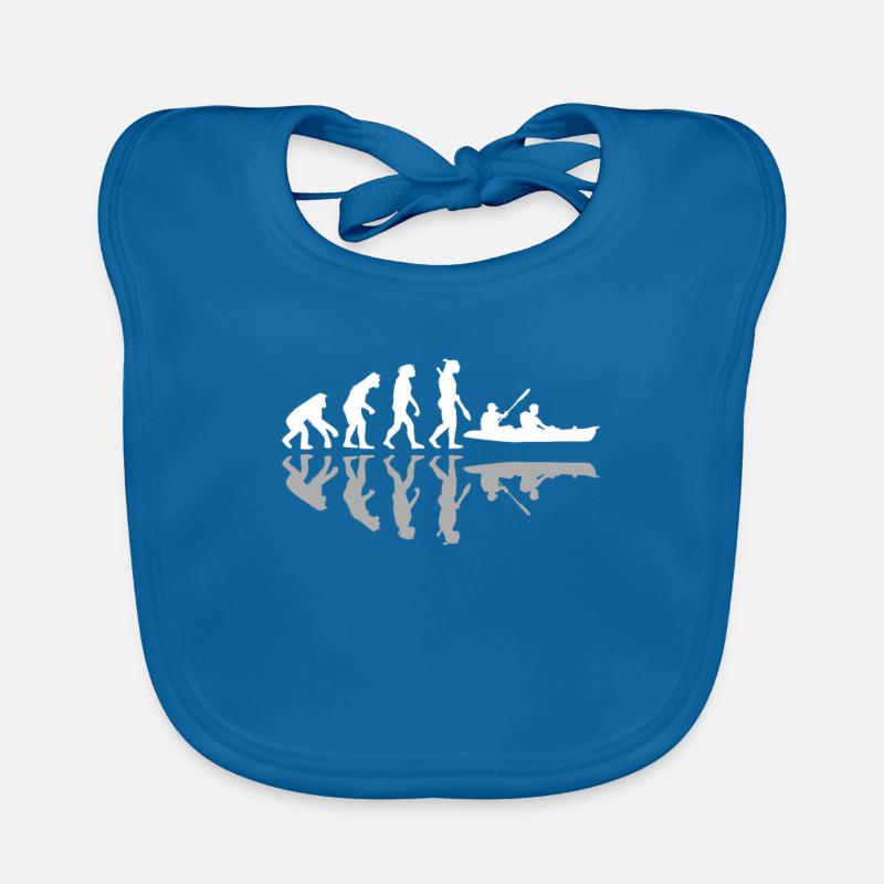 Human Evolution Funny Canoe Canoeing Adventure Bavoir bio Bébé