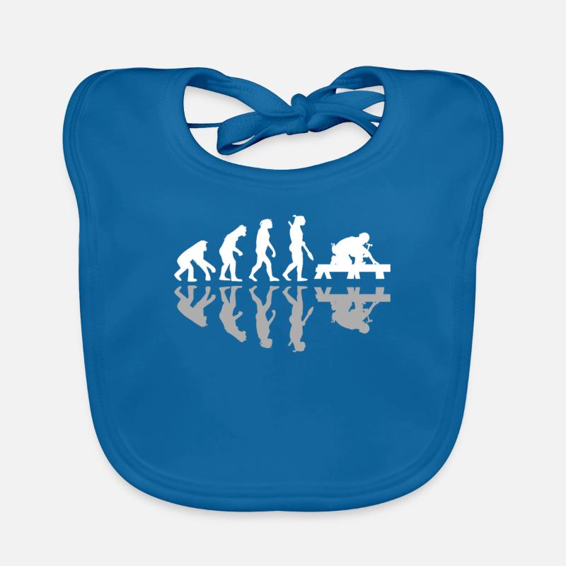 Human Evolution Carpenter Woodworkers Woodworking Baby Bio-Lätzchen