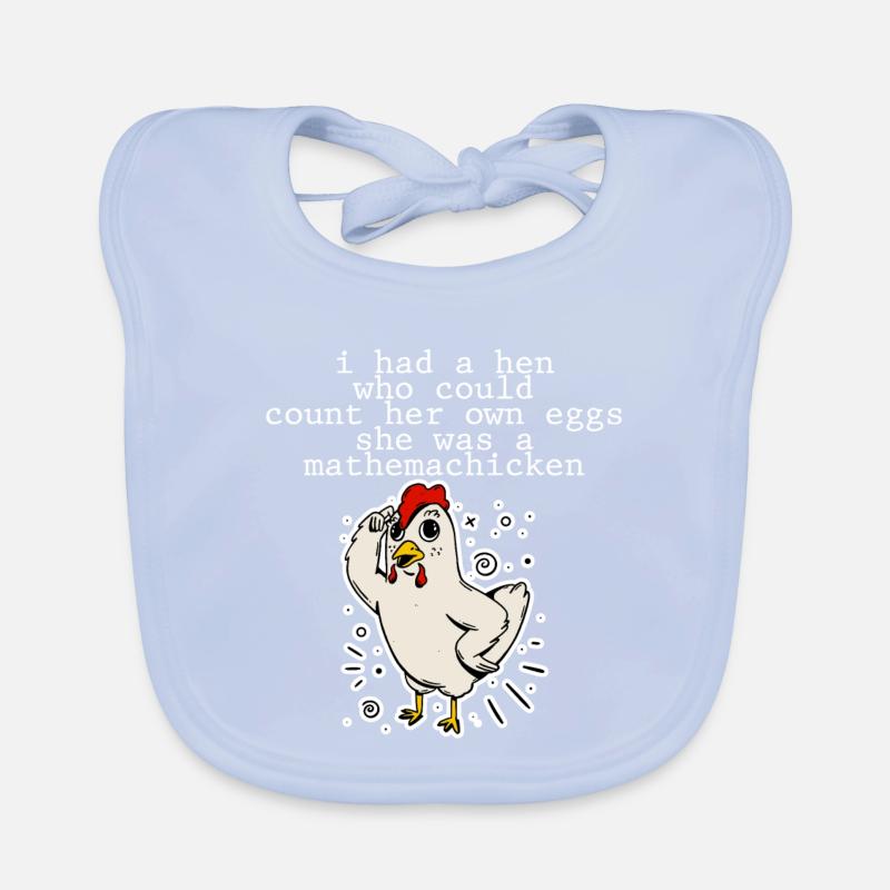 J’avais une poule, c’était une mathemachicken 4 Bavoir bio Bébé