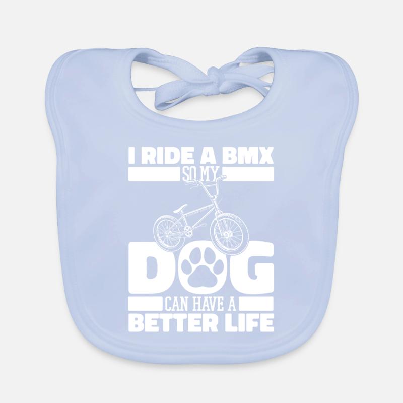 Bmx Bmx Biker Dog Organic Baby Bibs