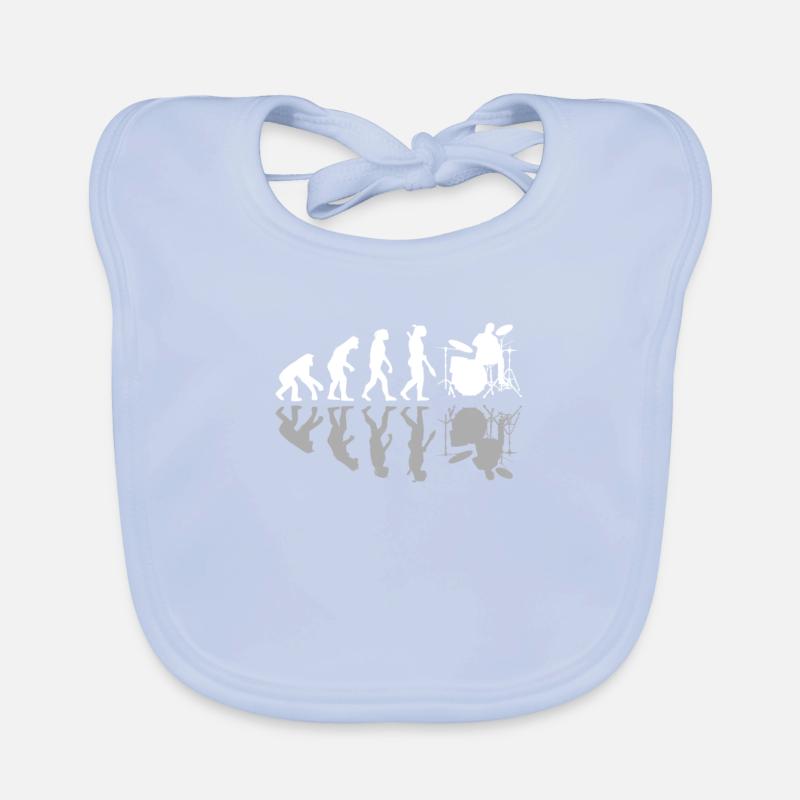 Human Evolution Drummer Drumming Lovers Drums Baby Bio-Lätzchen