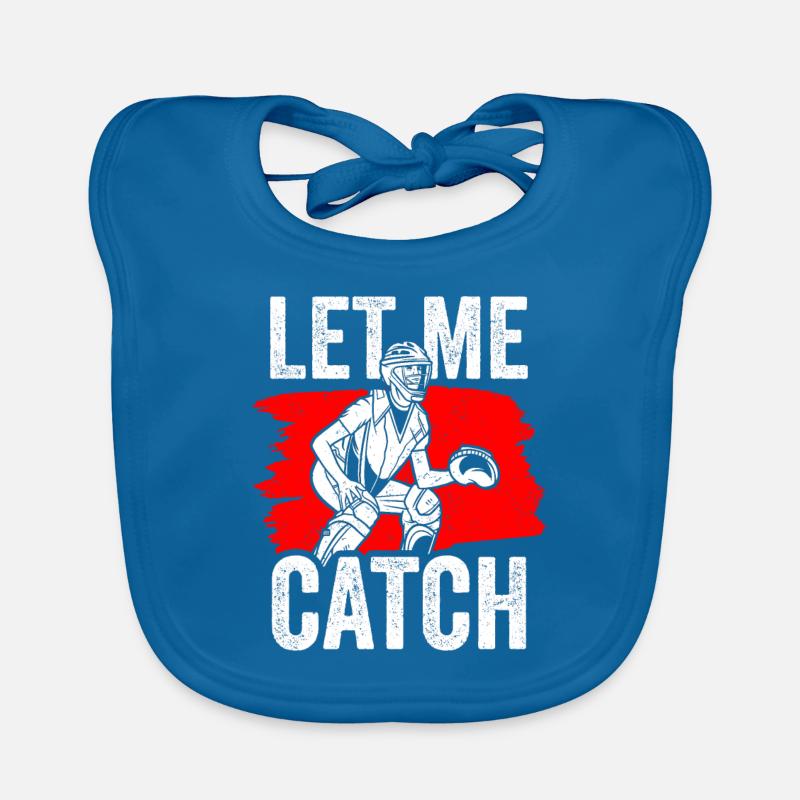 Laissez-moi attraper Catcher Catcher Player Baseball Bavoir bio Bébé