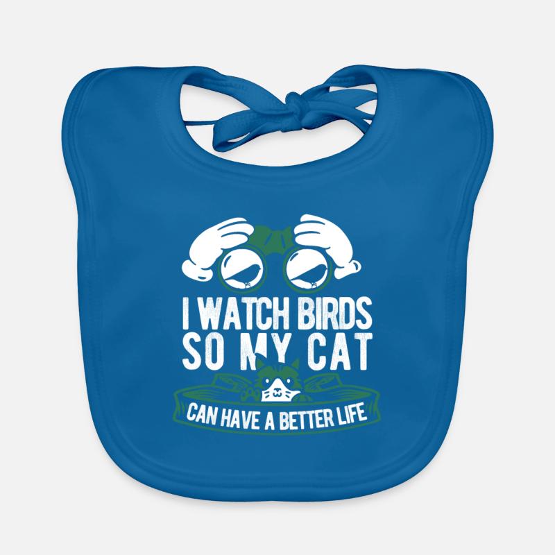 Chat ornithologue Bavoir bio Bébé