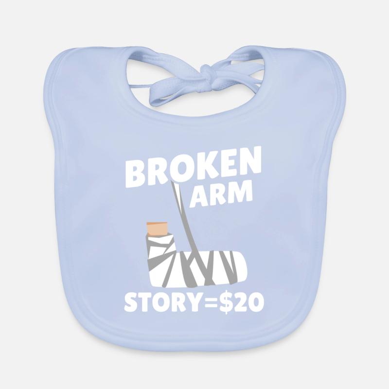 Broken Arm History Bone Elbow Organic Baby Bibs