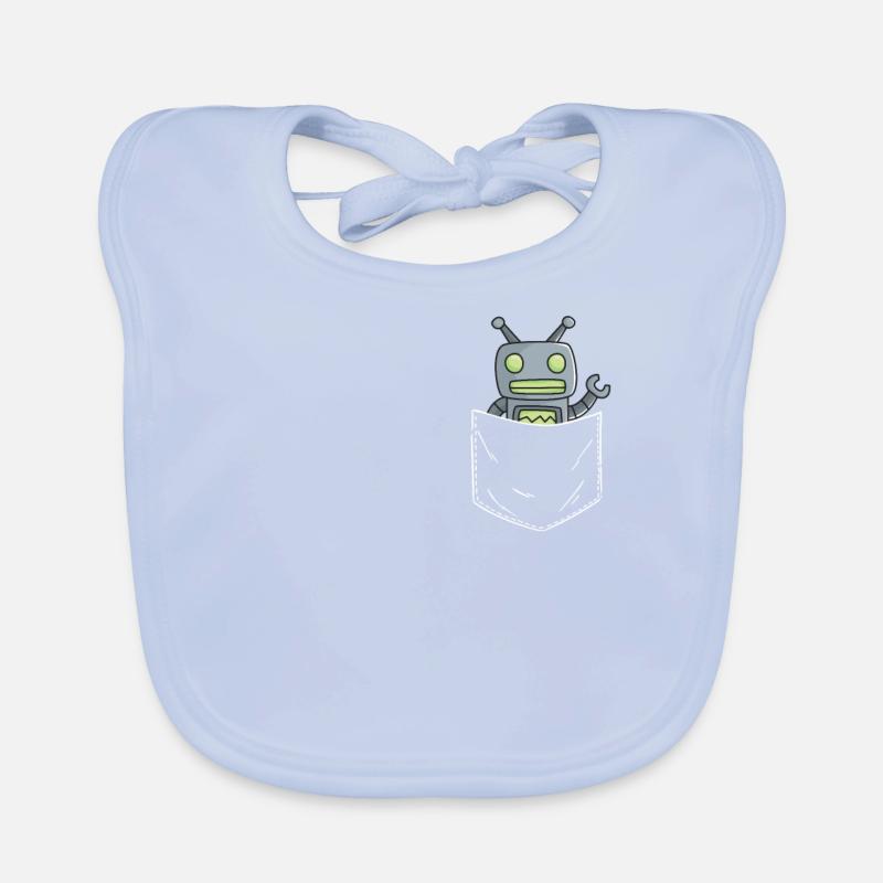Robot Organic Baby Bibs