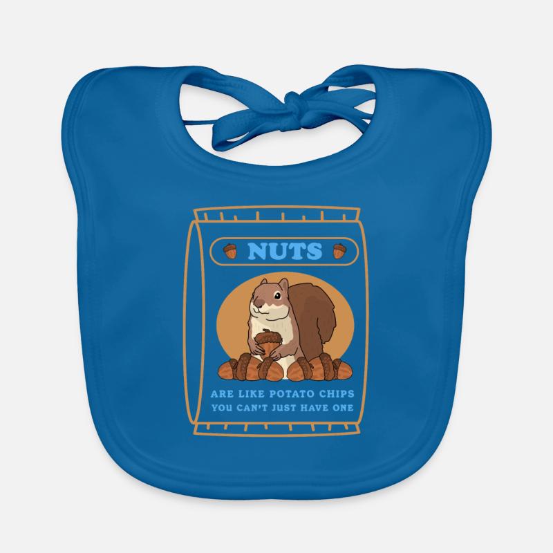 Cute Squirrel Grey Squirrel Gift Organic Baby Bibs