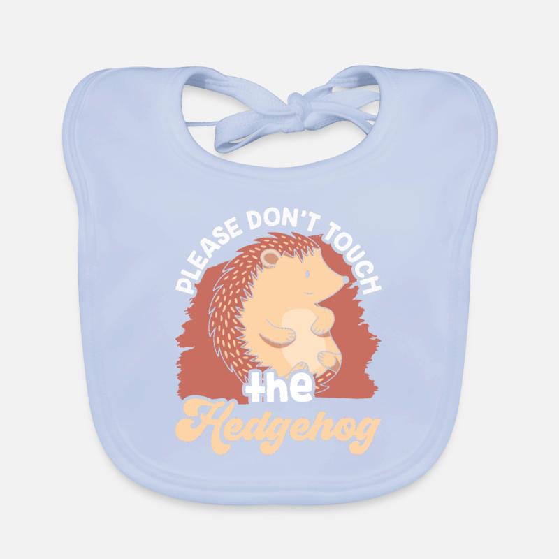 Please do not touch the hedgehog Pet cute Organic Baby Bibs