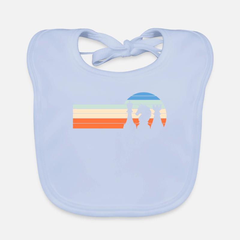 Échecs rétro Bavoir bio Bébé