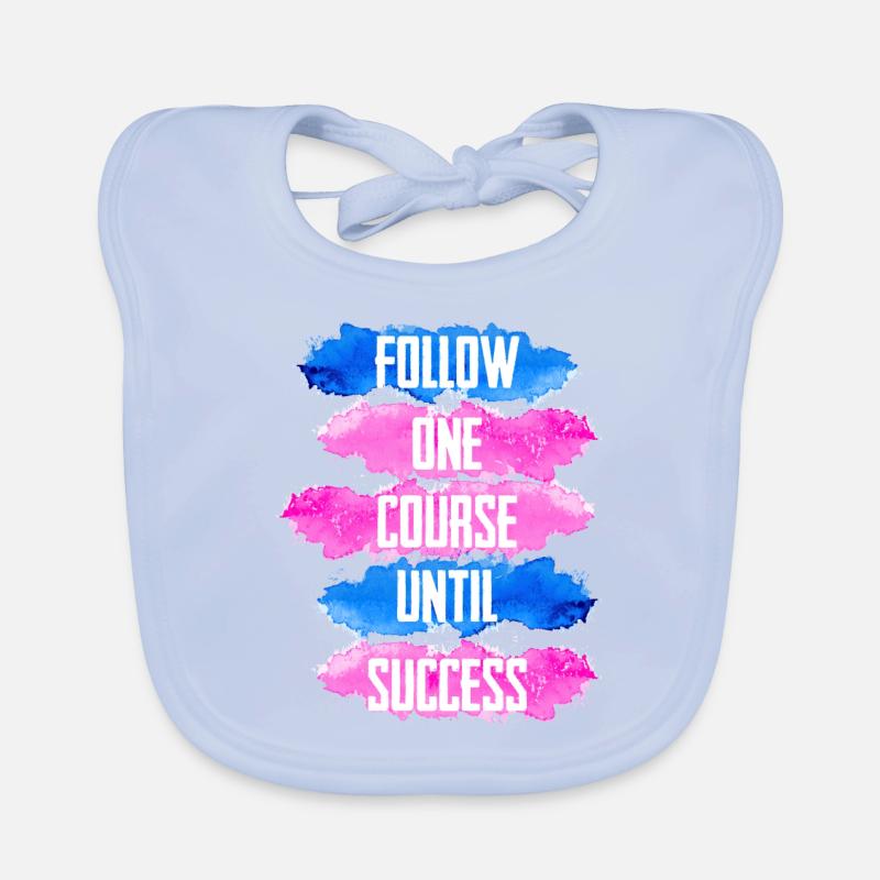 Follow One Course Until Success 4 Organic Baby Bibs