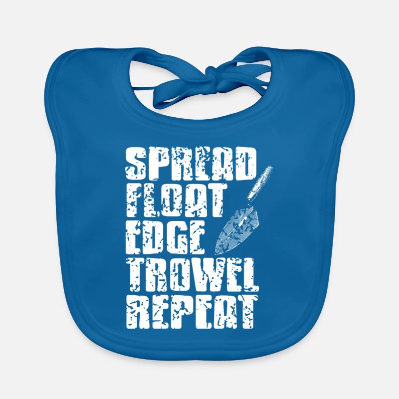 Spread Float Edge Trowel Repeat Vintage Mason Organic Baby Bibs