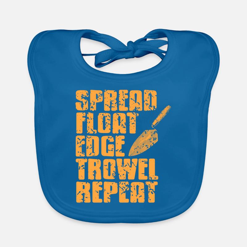 Spread Float Edge Trowel Répéter Rétro Drôle Mason Bavoir bio Bébé