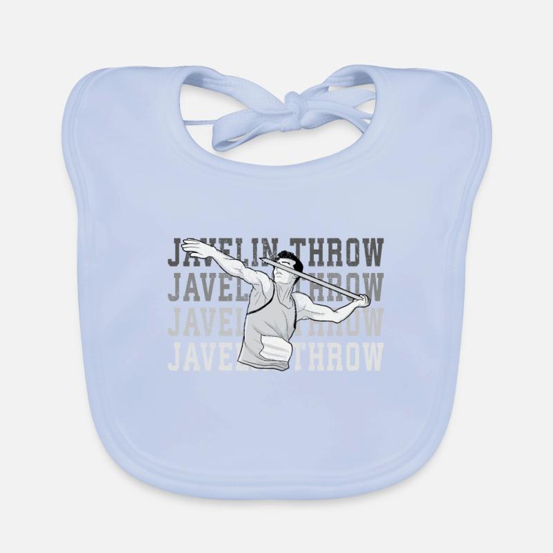 Lancer du javelot athlétisme Lanceur de javelot Bavoir bio Bébé
