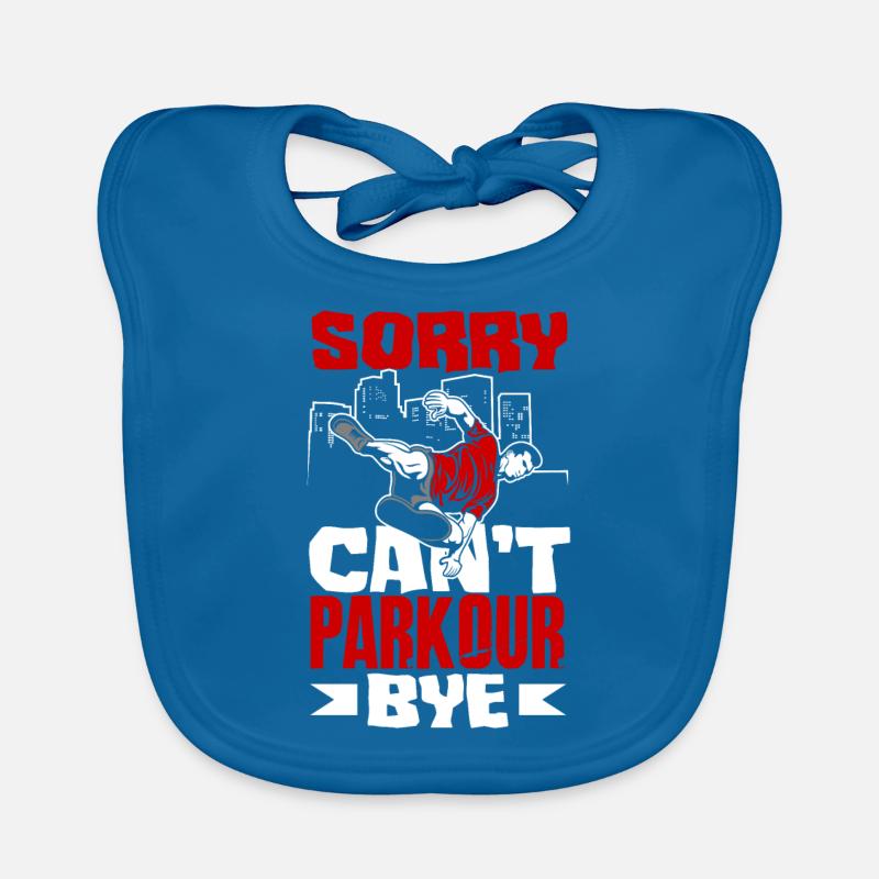 Funny Parkour Runner Freerunner Gift Organic Baby Bibs