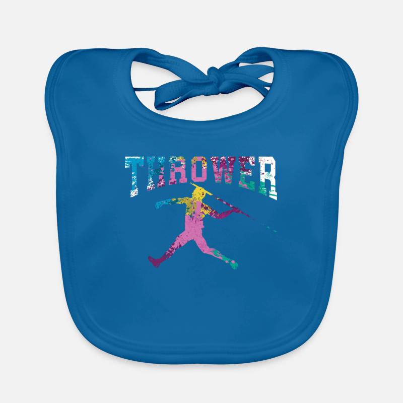 Javelin throw extensor athletics Javelin thrower Organic Baby Bibs